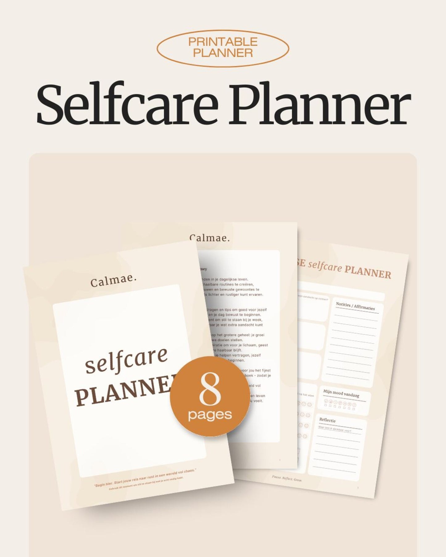 Calmae Selfcare Planner